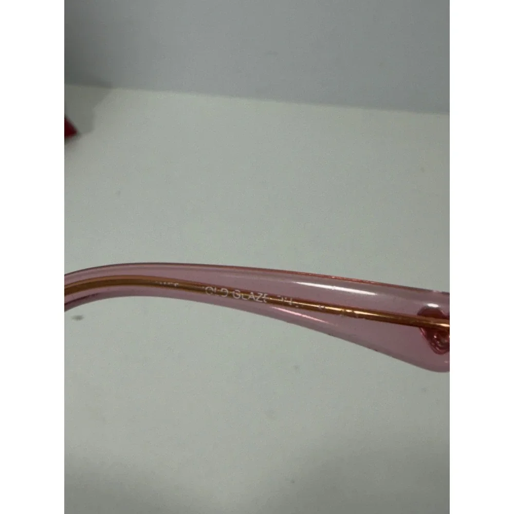 Juicy Couture Little Drama Pink Purple Gradient Eyeglass Frames Peace Heart Y2K